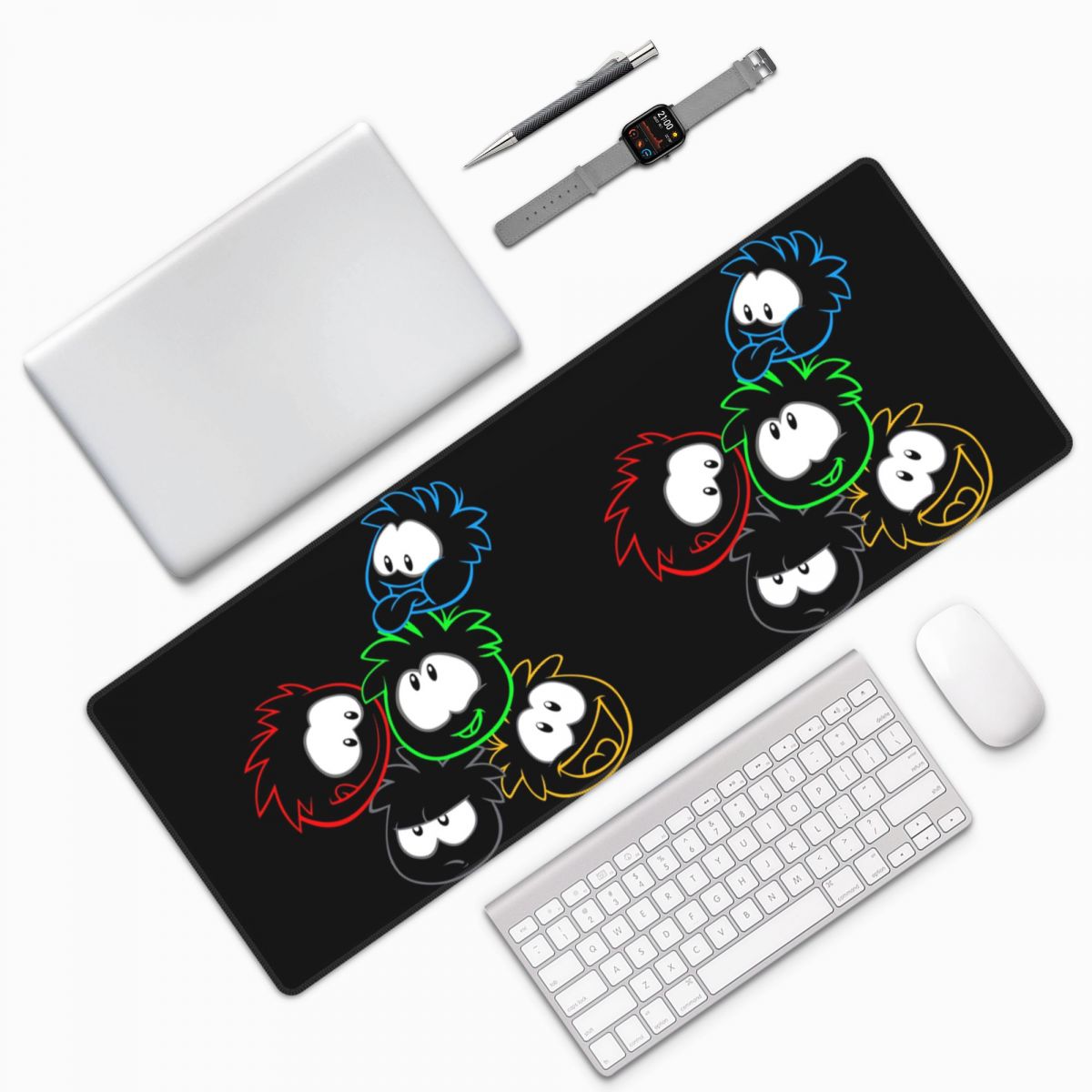Pc Gaming Club - Club Penguin Puffle Group Grand Tapis
