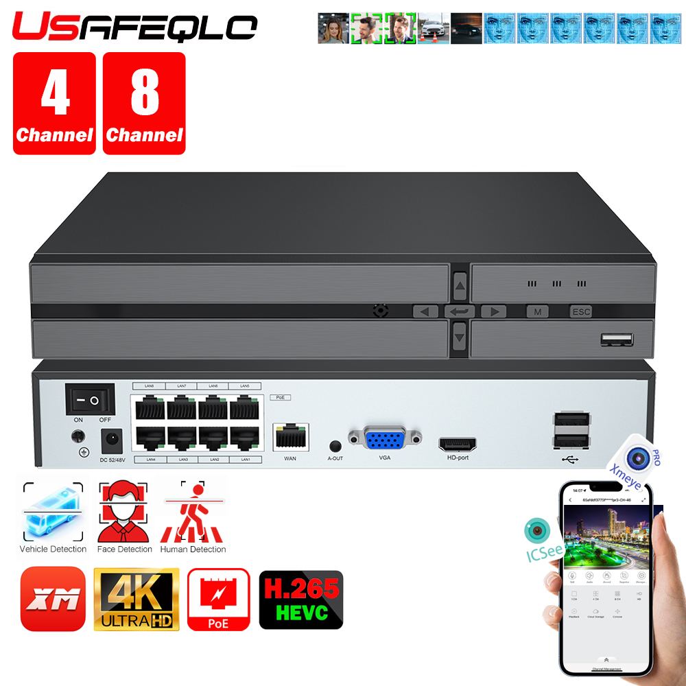 Webcam 4K - Détection faciale H.265 8ch * 4K
