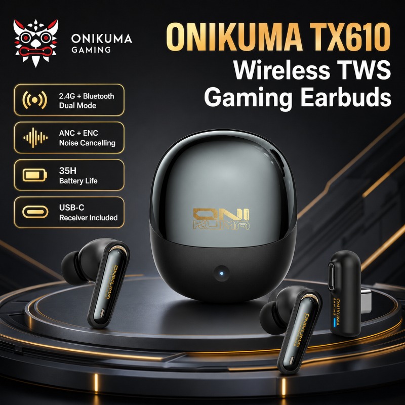 Pc Gaming Earphones - Écouteurs de jeu sans fil ONIKUMA