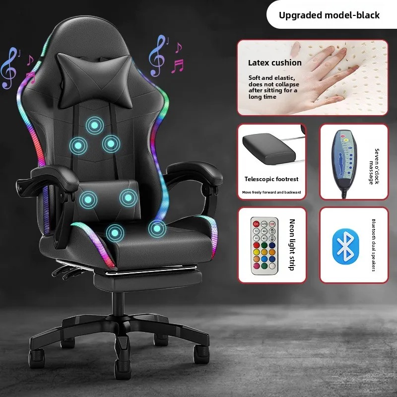 Gaming Chair - Chaise de gaming avec éclairage Bluetooth,