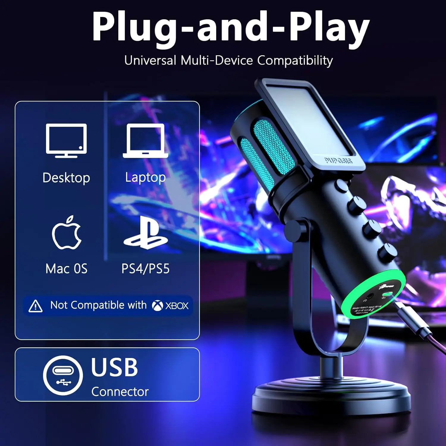 Microphone USB PUPGSIS pour PC - Pc Gaming Youtubers avis et prix