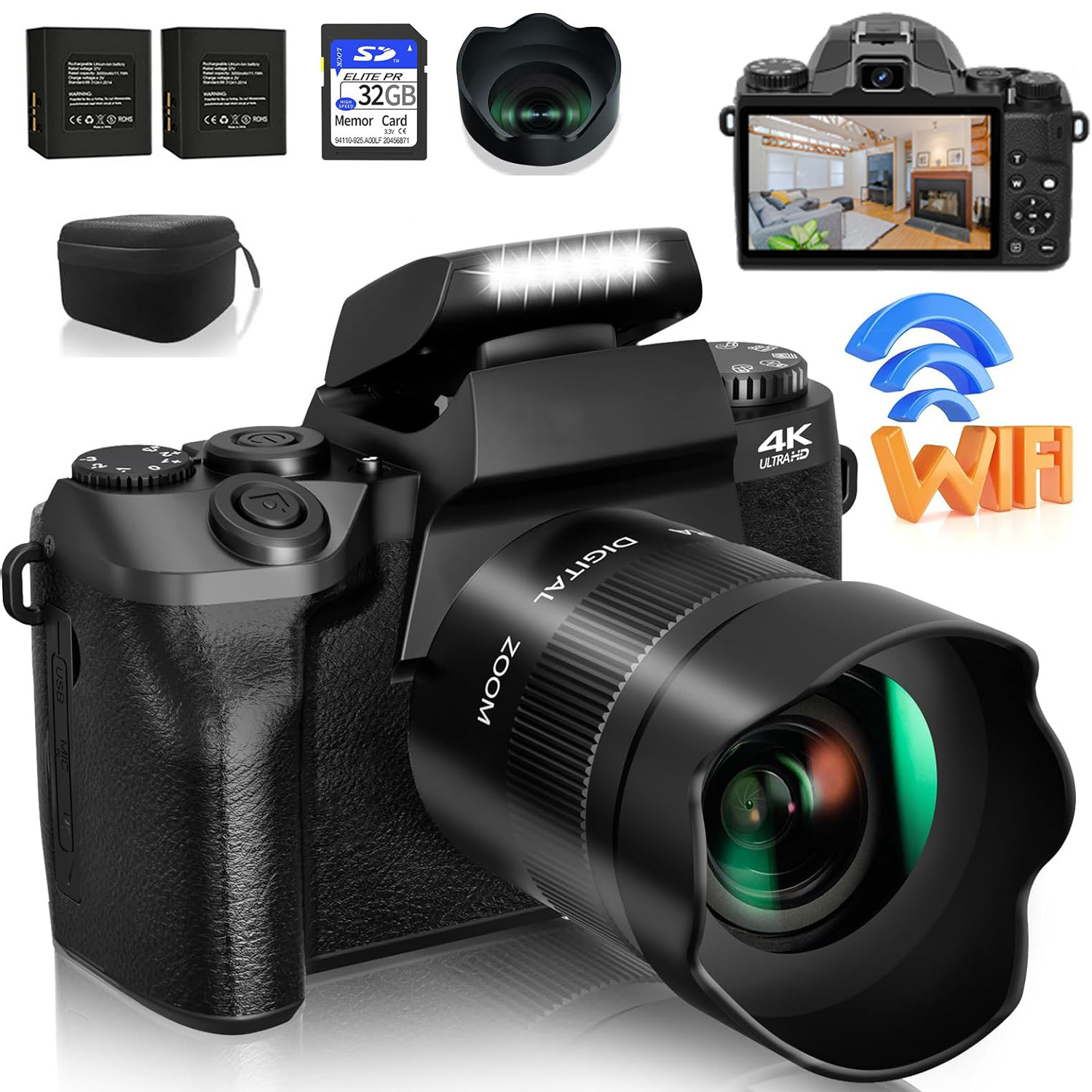 Appareil photo numérique 64MP  - Webcam 4K avis et prix